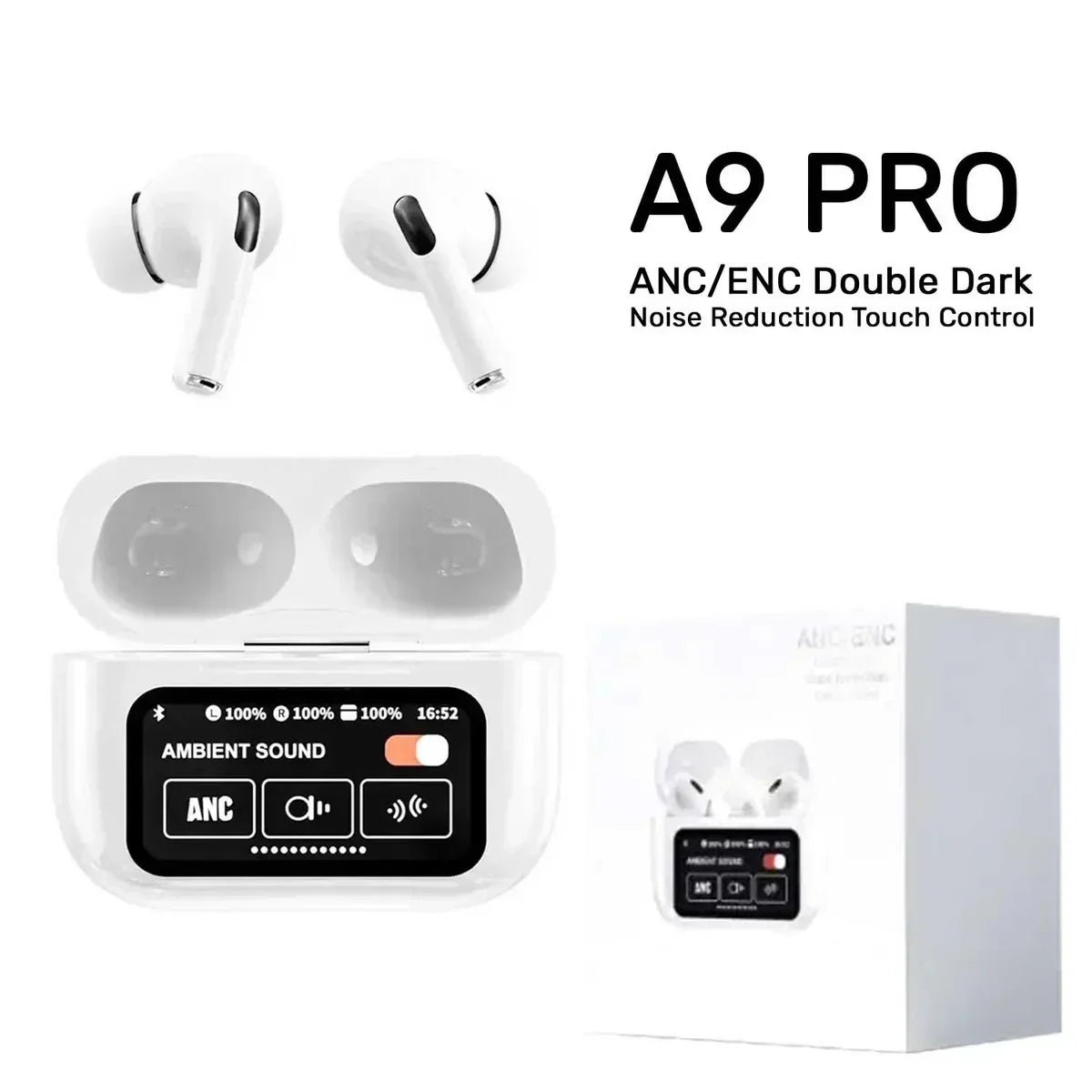 A9 Pro Earbuds with ANC & LED Display